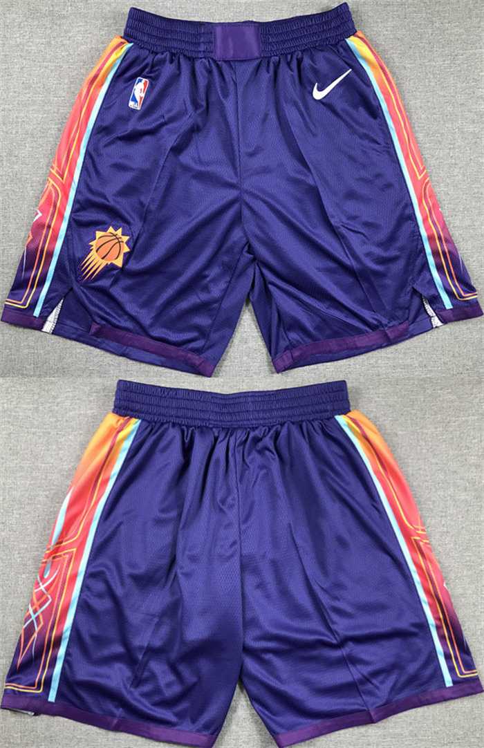 Mens Phoenix Suns Purple City Edition Shorts (Run Small)->->NBA Jersey